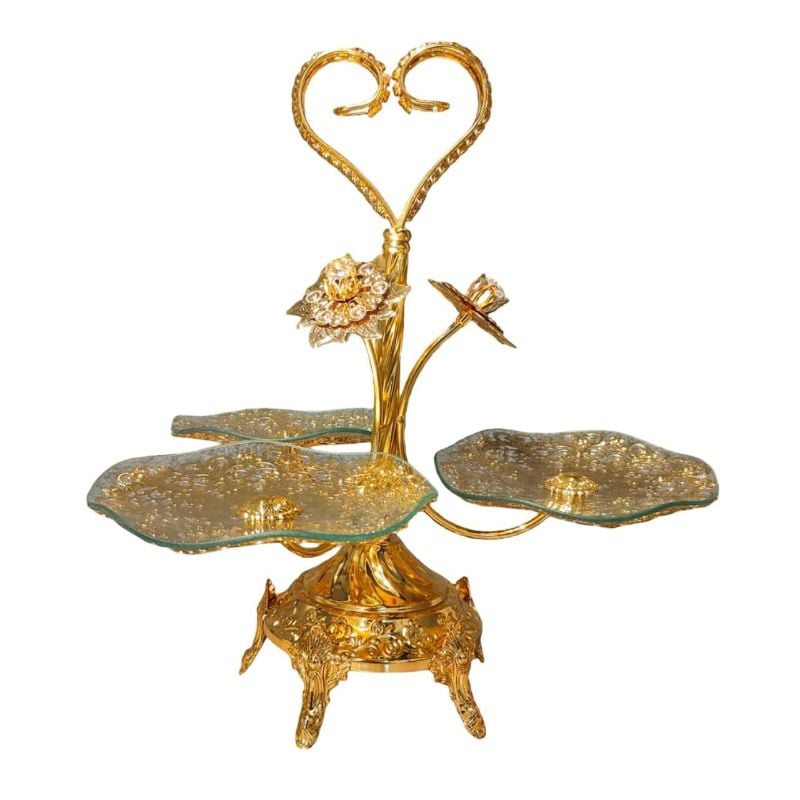 Metal&Glass 3-Tier Serving Platter