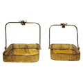 Luxury Gold Mesh Candy & Fruit Basket  {Set Of 2}