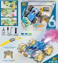 7 Fun R/C Stunt Car,W/Light&Music&Spray,
