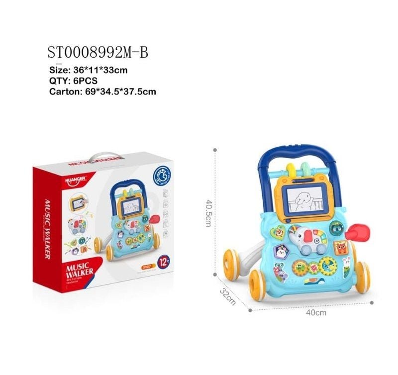 Baby Walker(Blue Color), With Light And