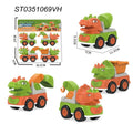 Fri Cartoon Car 4Pcs/Pvh