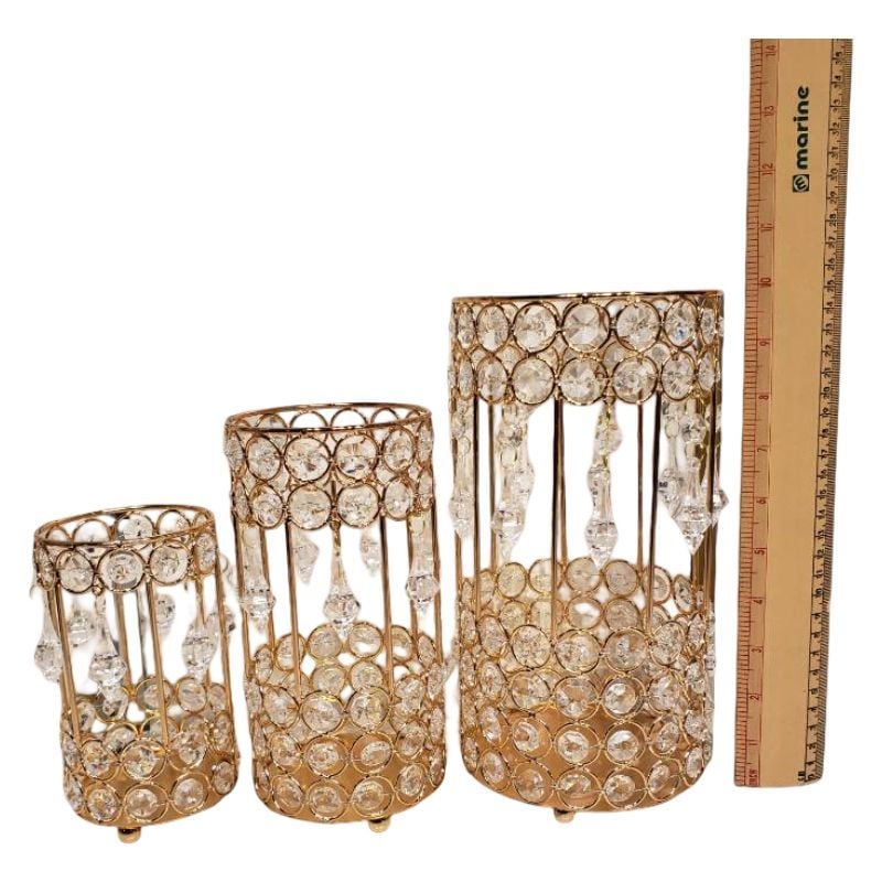 Crystalline Luxe Candle Stand {Set of 3}