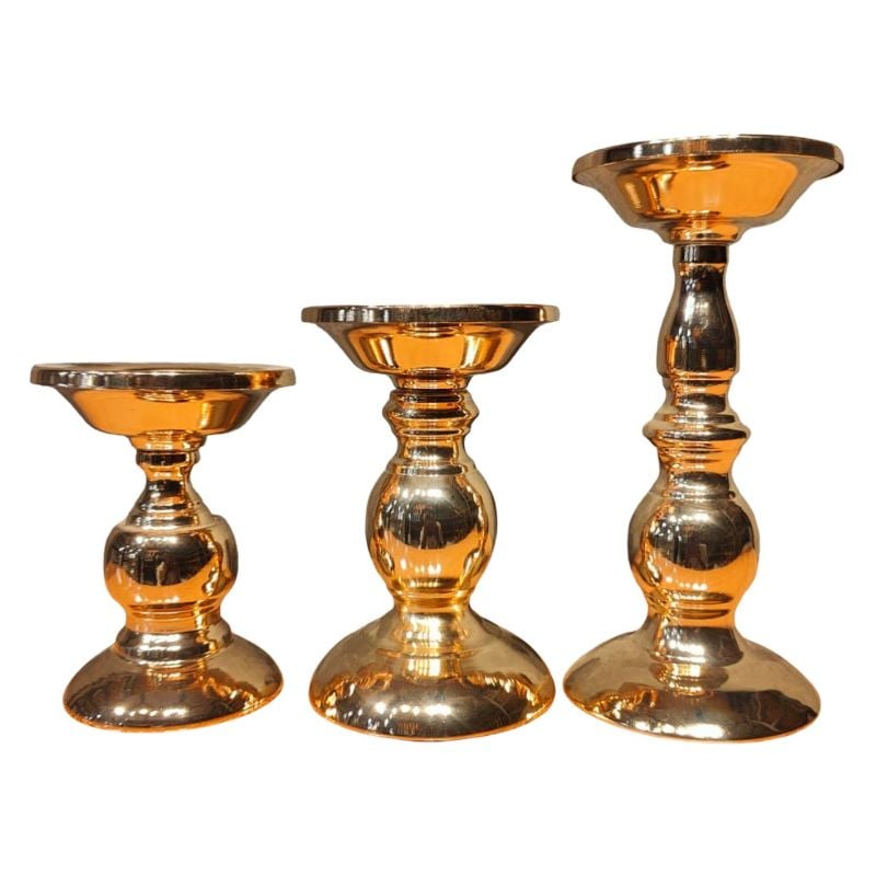 Metal Candle Stand 3 Pcs Set
