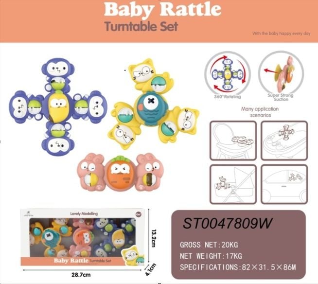 Baby Rattle,W,Bx  Flat Packing