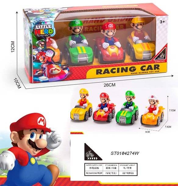 Racing Car 4Pcs/W.Bx