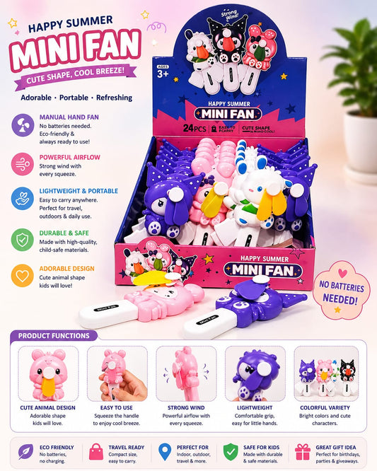 Twinkle Bunny Hand Fan {Each Piece}