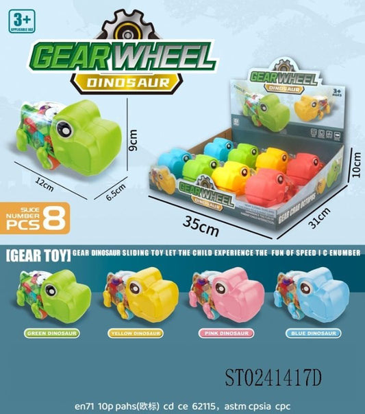 Gear Wheel Rattle Car, W/Light, 8Pcs/D.B