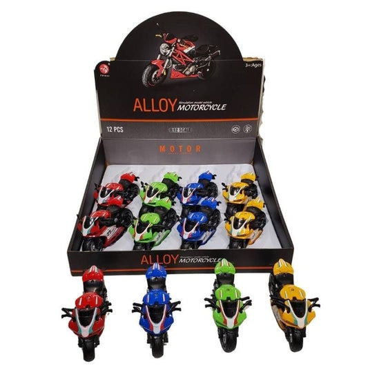 P/B Die Cast Motor Car, 4 Color Mix,12Pc