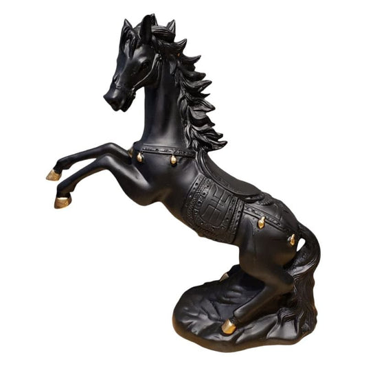 Standing Jumping Horse Statue