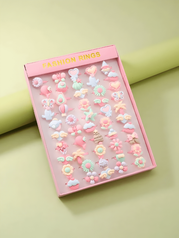 Fashion Girls Rings - 50 Pcs