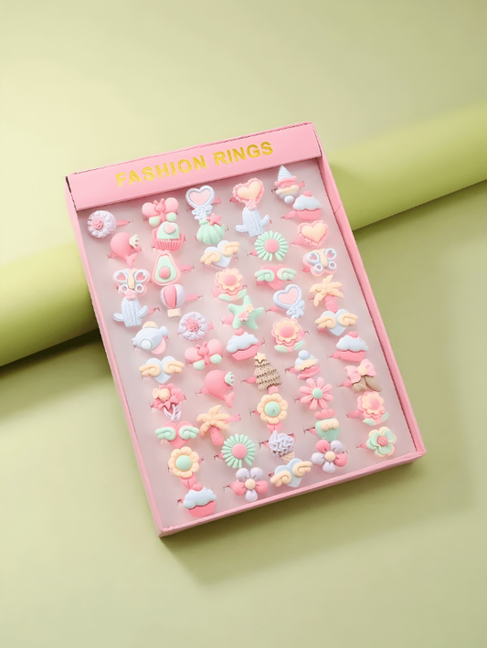 Fashion Girls Rings - 50 Pcs