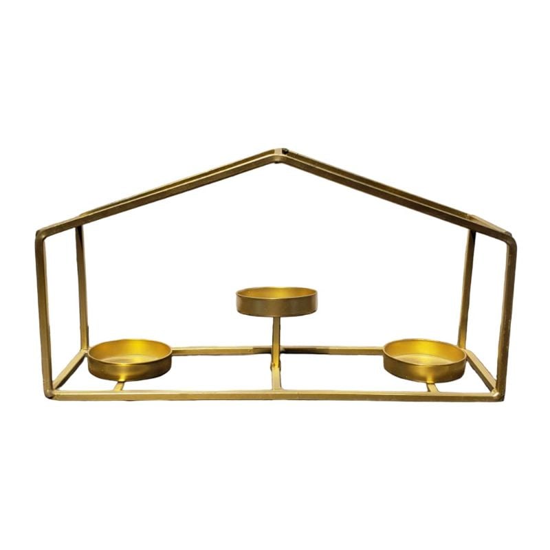 3 Steps Golden Candle Stand