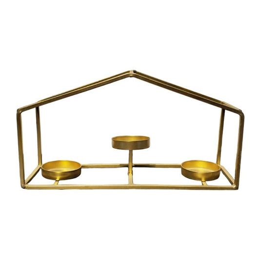 3 Steps Golden Candle Stand