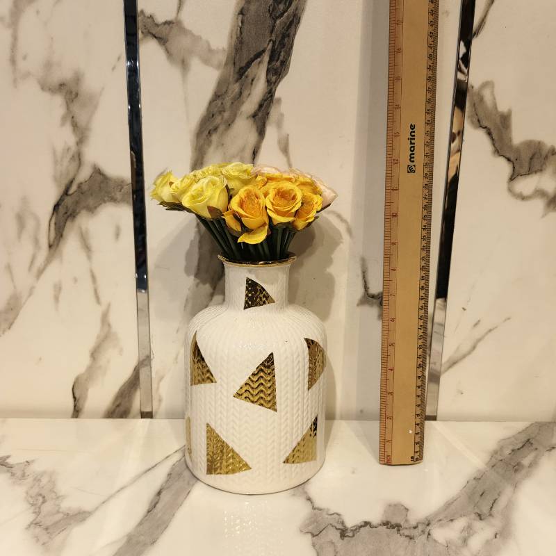 Bottle Shaped White Vase
