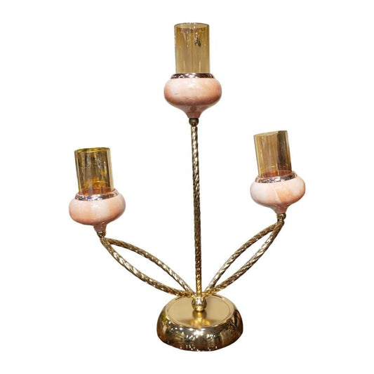 Golden Skyline Candle Stand