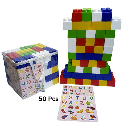 Jumbo Building Blocks 50 Pcs Zip-Bag