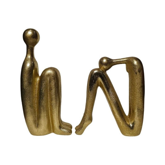 Resin 2 Pcs Sitting Figures Set