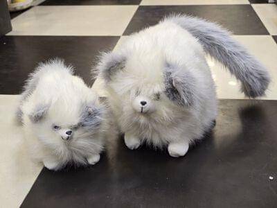 Furr Dog Gray 35Cm Large Long Tale