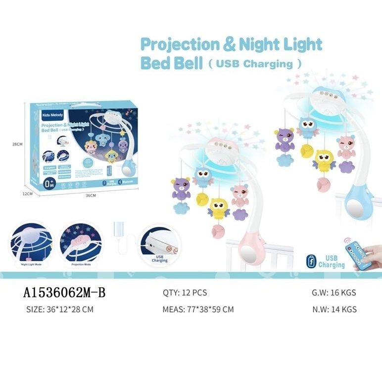 Projection Bed Bell Set W/Light&Music.2C