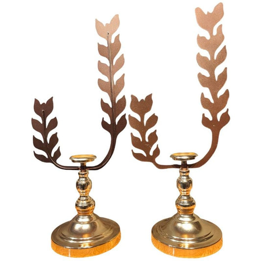 Brown Leaves Candle Stand {Each Piece}