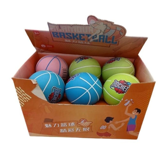 9Cm Rubber Ball,With Bounce,12Pcs/Displa