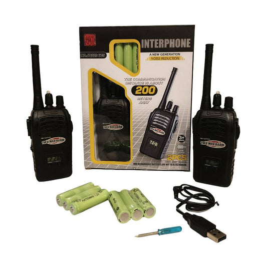 Walkie Talkie W/Time Display W/Usb Recha