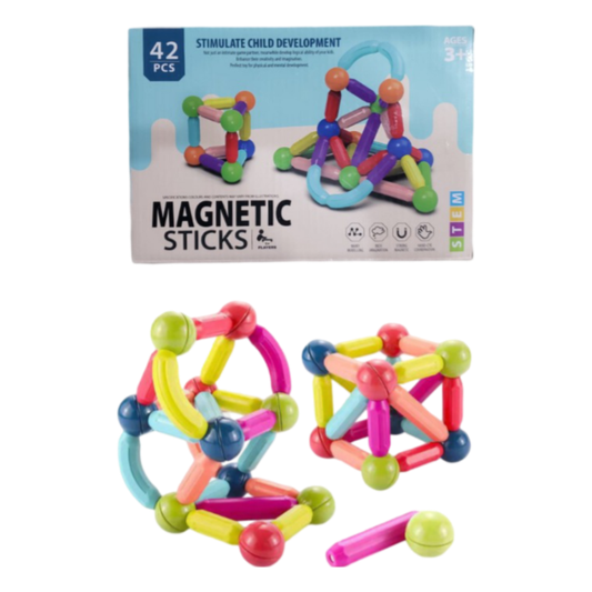 Magnetic Play Sticks 42 Pcs