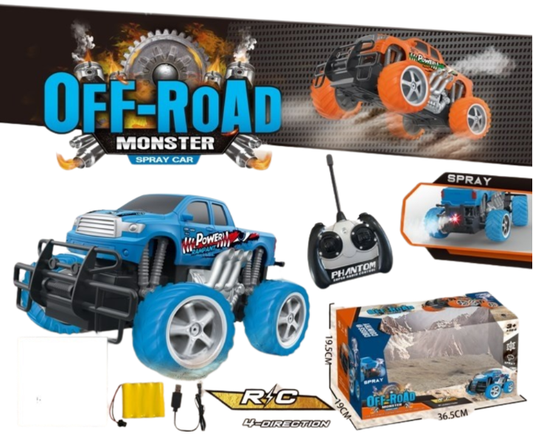 1:18  R/C Car W/Spray+Light+Usb+4.8V Bat