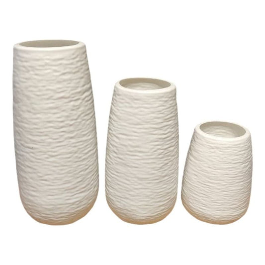PVS Textured Vase {3Pcs set}