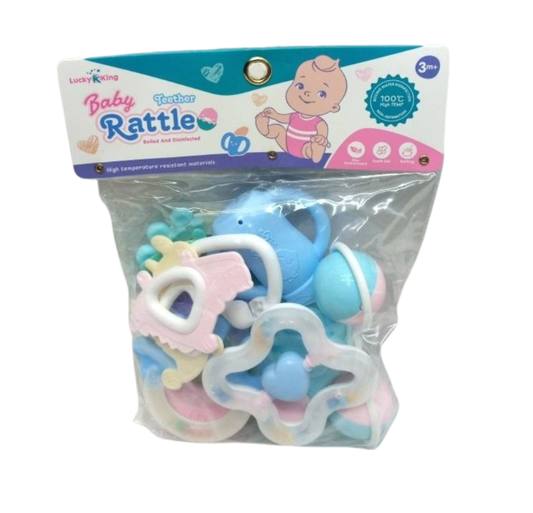 Baby Teether Rattles Set - 12Pcs