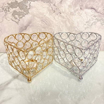 Crystal Candle Stand Heart