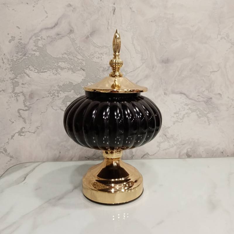 Black & Rose Gold Jar {Small Size}