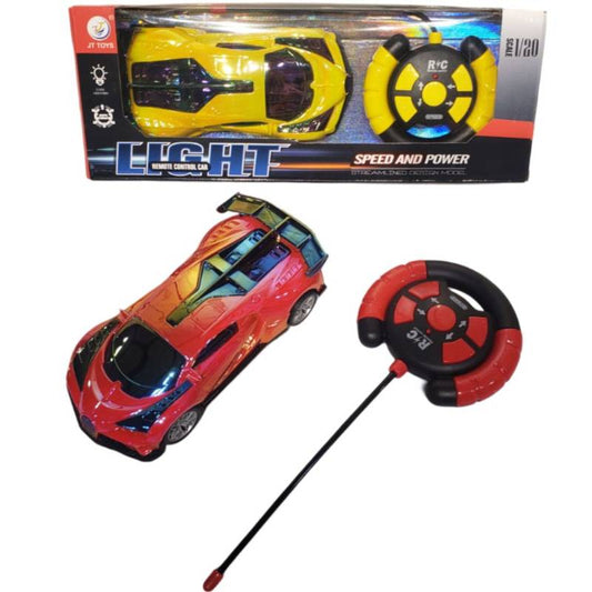 R/C 1:20 Four Func Car, 3 Color Mix, W/3