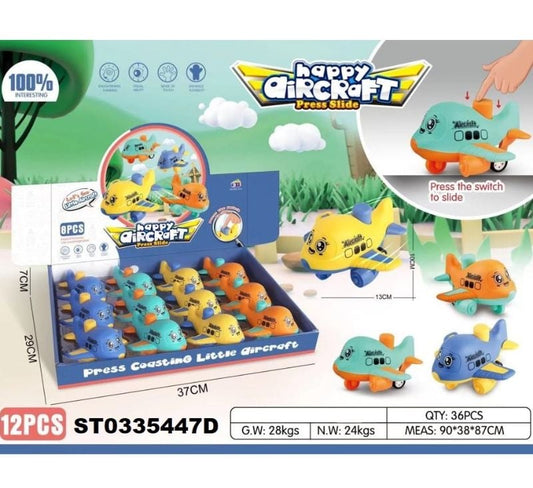 Press&Go Plane,12Pcs/D.Bx