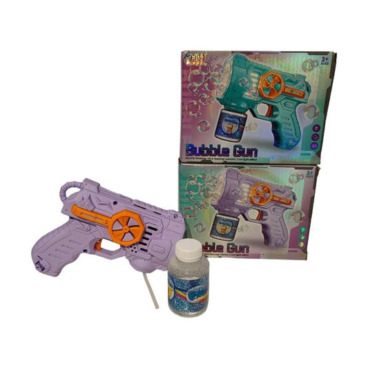Bubble Gun Set  W/Light  2 Clrs Mix  Pb