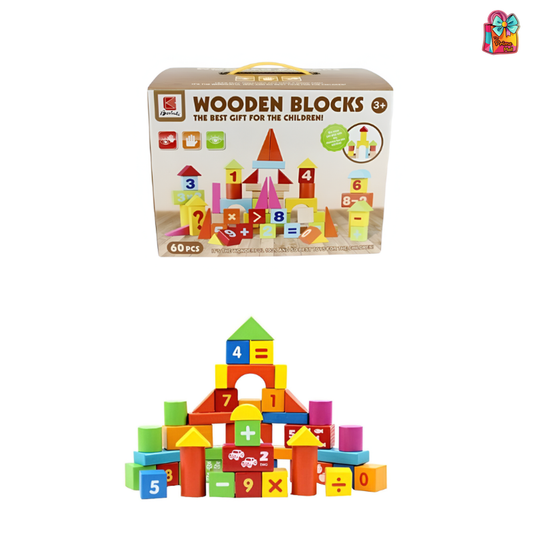 Wooden Blocks Set 60 Pcs.