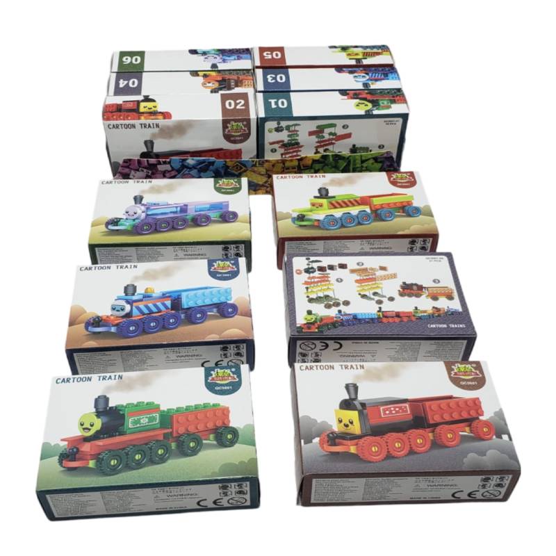 Cartoon Train Block 6Pcs