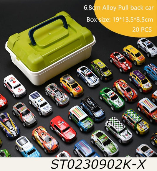 6.8 Cm Metal Car, Multi Asst Mix, 20 Pcs