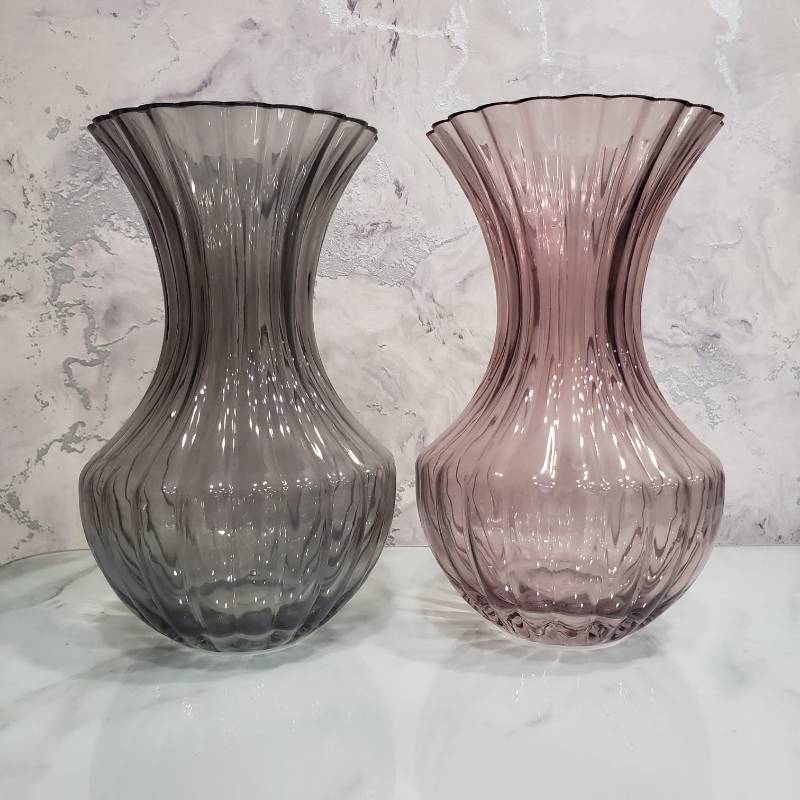 Grey Glass Vase