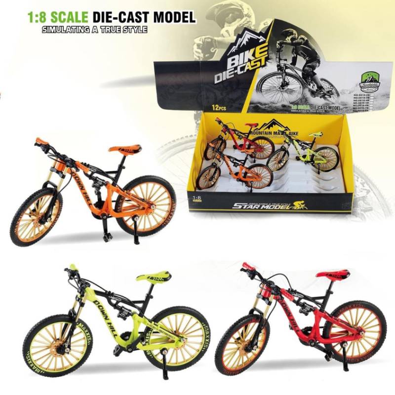 1:8 Die Cast Bicycle 3 Colour Mix 12 Pcs/D.Box