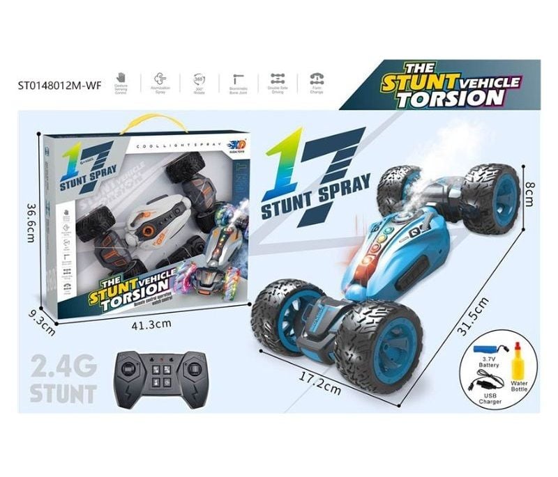 2.4G R/C Stunt Car, With Music& Spray&Li