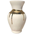 White Vase With Golden Lines {Medium}