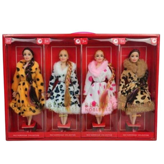 Movable Fashion Dolls Set - 4Pcs