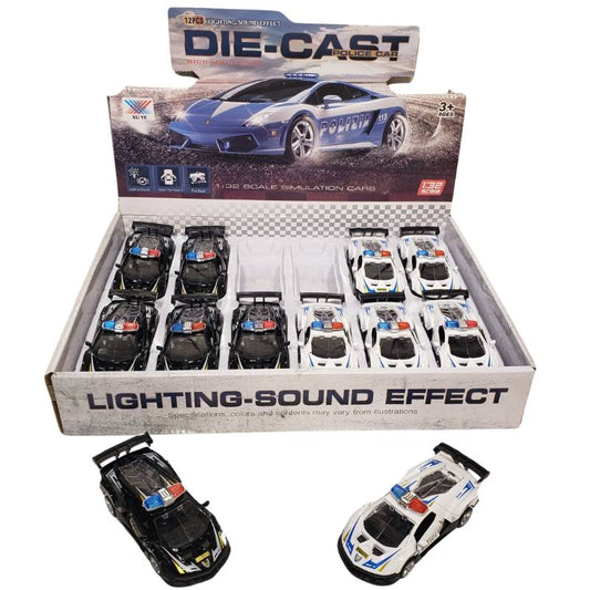 1:32 P B Die-Cast Car, W Light & Sound, W 3*Ag3, 12Pcs D.Bx