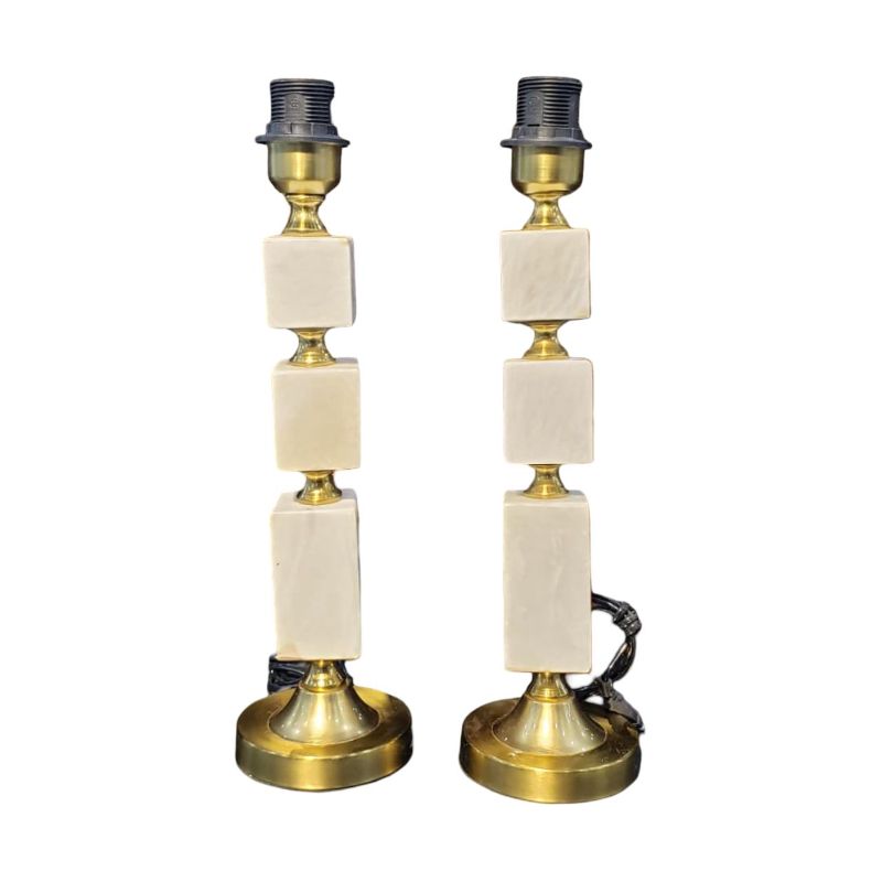 1 Piece Marble Square 3 Stone Lamp
