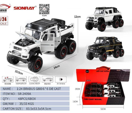 Mercedes-Benz G63 AMG Brabus Diecast 6x6 {Each Piece}