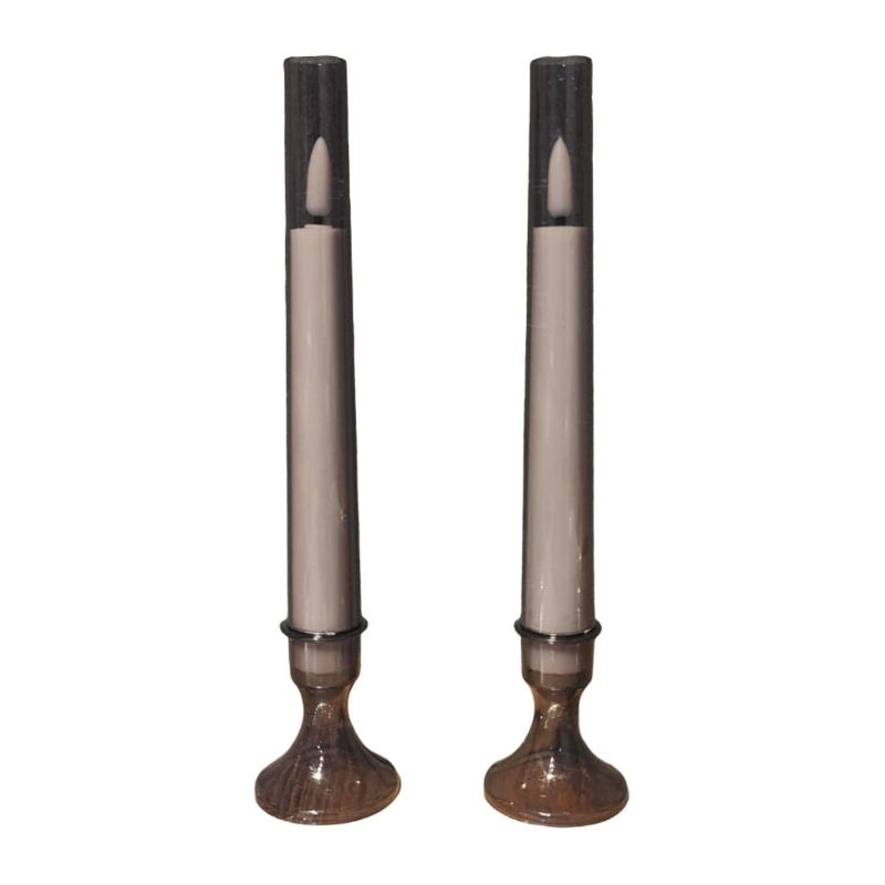 Dinner Candle With Tube Smoke Black