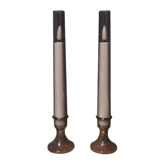 Dinner Candle With Tube Smoke Black