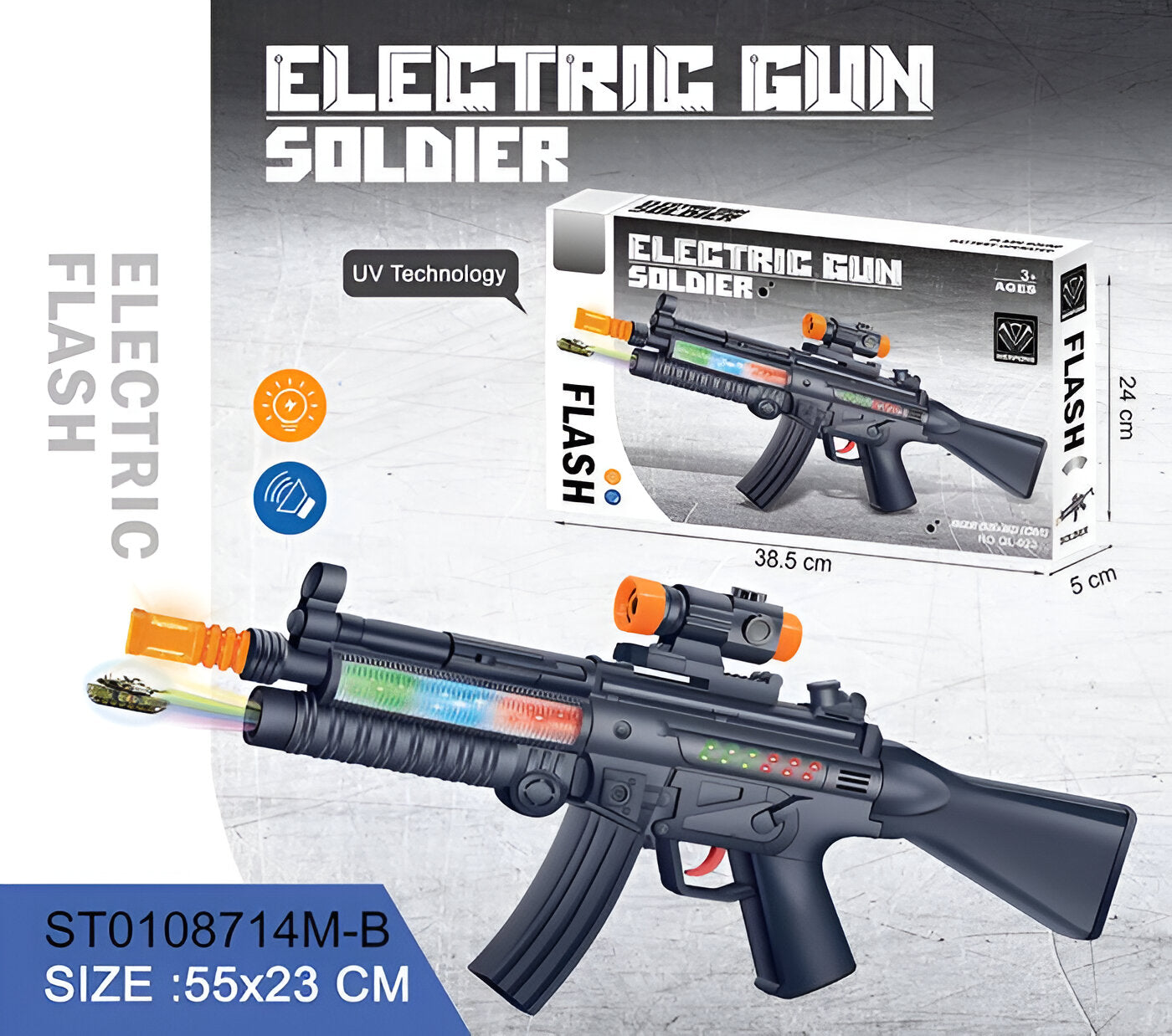 Electric Soldier Gun with Lights and Sounds