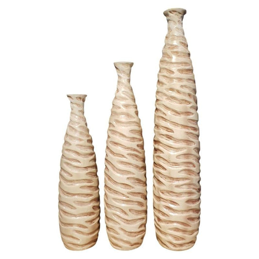 Resin 3 Pcs Bottle Vase Set